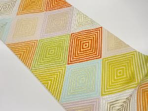 子持ち菱模様織出し袋帯